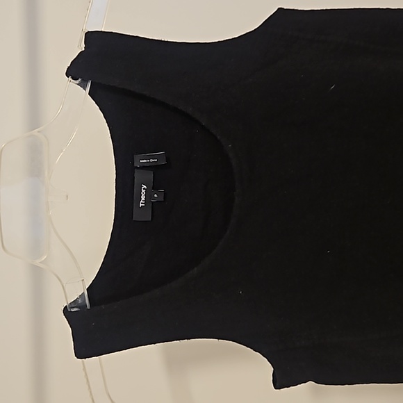 THEORY Virgin Wool Mini Black Dress - Picture 2 of 5